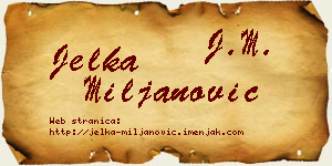 Jelka Miljanović vizit kartica